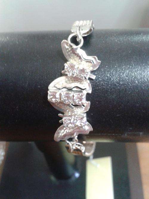 Diamante bracelet with butterfly design and extension chain for perfect fit