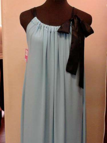 Floaty candifloss long dress with black tie belt straps