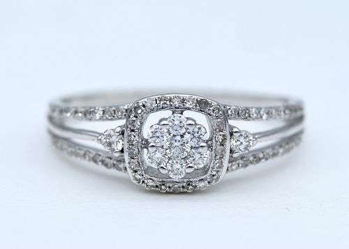 Beautiful Diamond halo engagement ring