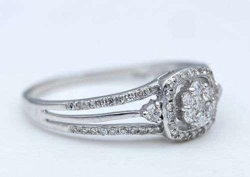 Beautiful Diamond halo engagement ring