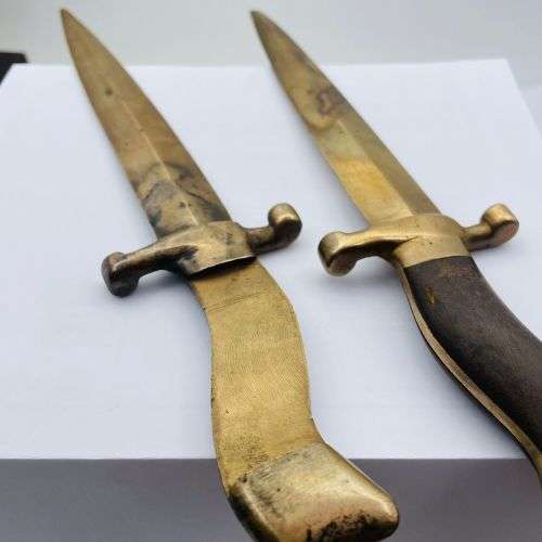 Vintage Brass Collectors Daggers