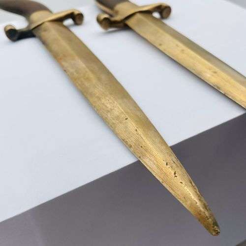 Vintage Brass Collectors Daggers