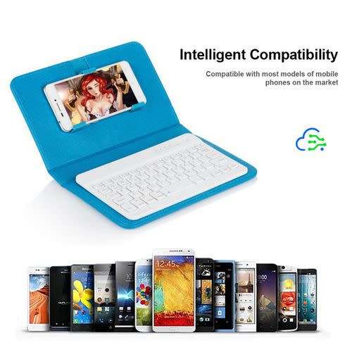 PU Cell Phone Cover Wireless Keyboard