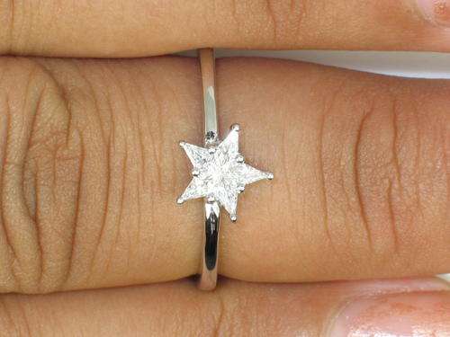 0.95 CT D/VVS1 NOBLE CUT DIAMOND ENGAGEMENT RING 18ct White Gold** Starting R1 - no reserve ** !!!