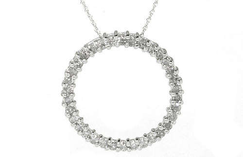 1.00 CT WHITE GOLD DIAMOND CIRCLE OF LOVE NECKLACE White Gold   ** Starting R1 - no reserve ** !!!