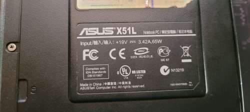 Asus X51L Laptop With Cooler Master Power Adaptor