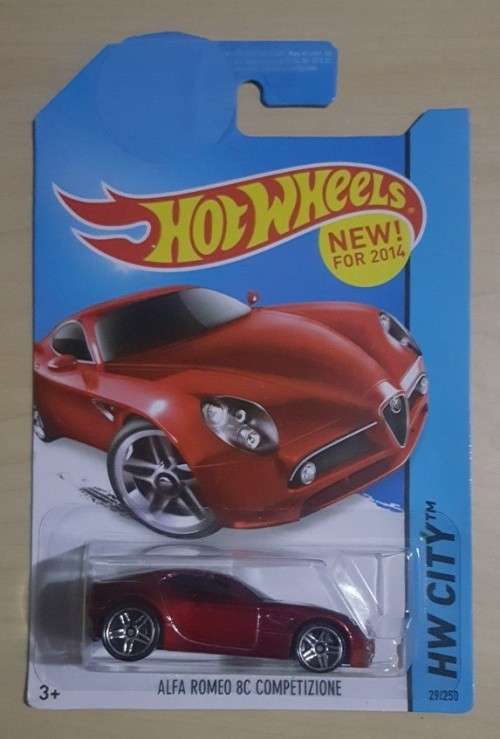 2014 Hot Wheels - ALFA ROMEO 8C COMPETIZIONE (29 of 250) Long Card