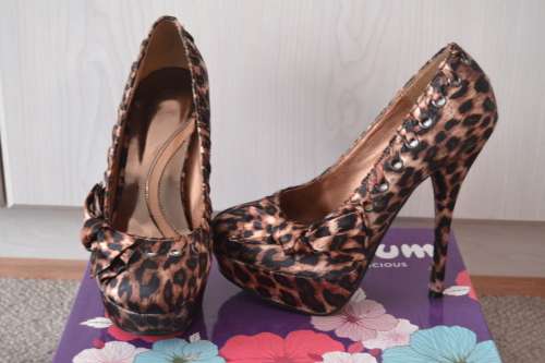 Plum Leopard Print Heel
