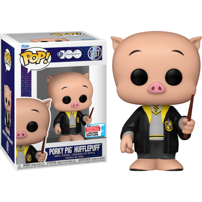 FUNKO POP! Looney Tunes X Harry Potter - Porky Pig Hufflepuff 2023 Fall Convention Excl