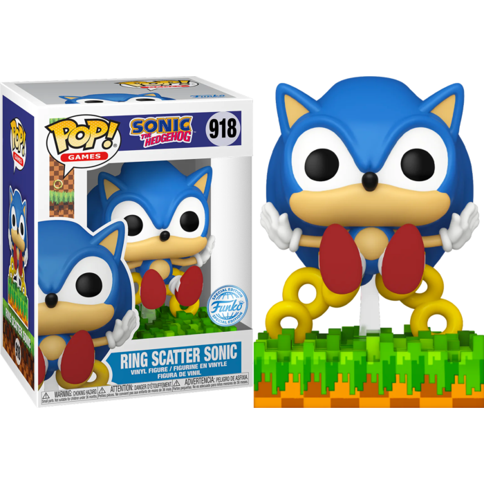FUNKO POP! Games - Sonic the Hedgehog - Ring Scatter Sonic Excl