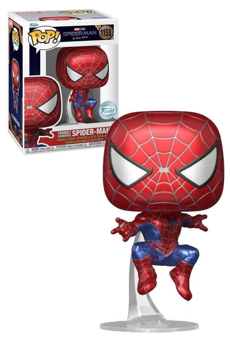 FUNKO POP! Marvel - Spiderman No Way Home - Friendly Neighborhood Spiderman Metallic Excl