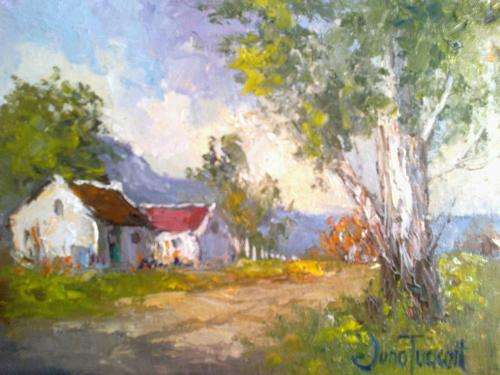 Gumtree cottage ***JUNE TUCKETT*** 15 x 20cm