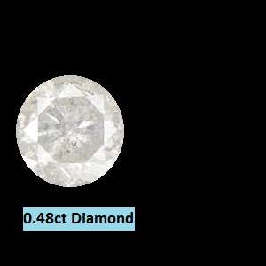 WOW! Almost Half a Carat !! 0.48ct Natural, Untreated Diamond!!