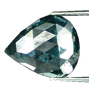 WOW ~ALMOST 1.00ct RARE -Dark Blue Rose Cut Pear Natural Loose Diamond !! Perfect for a Ring!!
