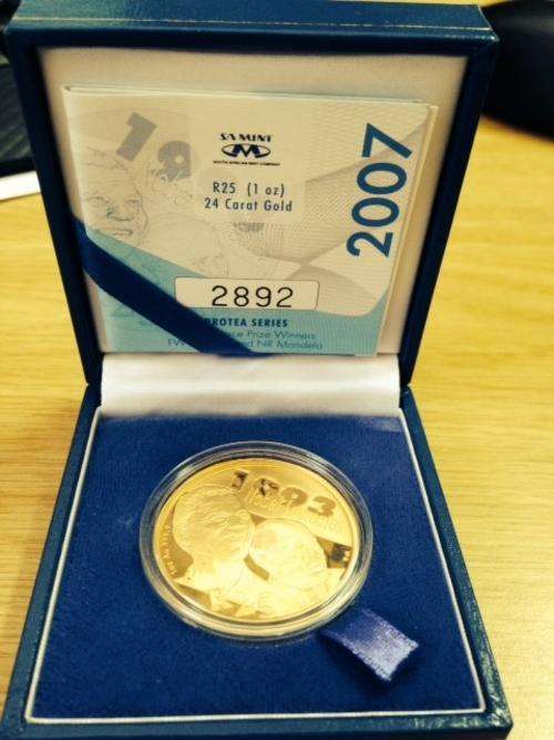Protea series Mandela de Klerk 2007 1oz