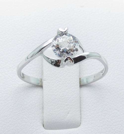 RING IN 925 STERLING SILVER WITH SIMULATED DIAMOND