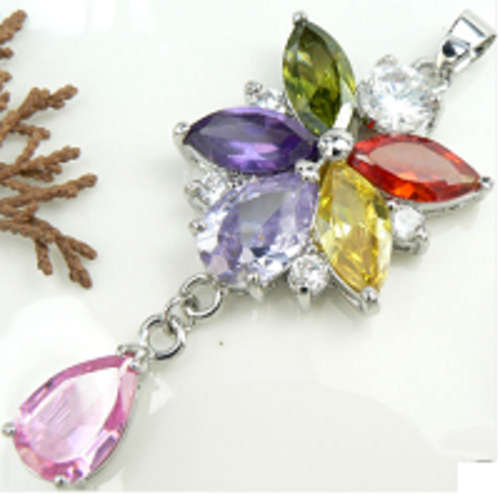 925 sterling silver colorful quartz new pendant