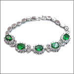Green Emerald (Simulated) Bracelets