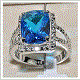 925 sterling silver Blue KUNZITE GEMSTONE ring #8