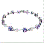 Stunning Purple Hart  Bracelet WGP