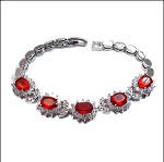 Stunning Red Flower Bracelet WGP