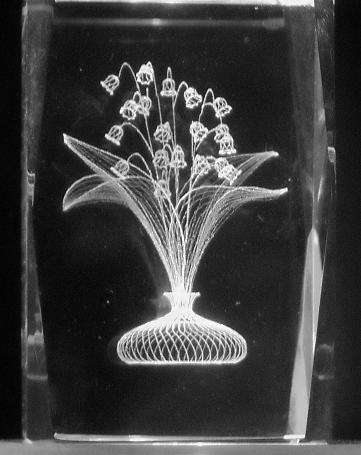 Guess what - A BEAUTIFUL DECORATIVE 3D CRYSTAL ETCHING  (Vase)