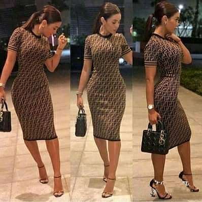 Elegant short sleeve midi dress