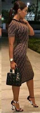 Elegant short sleeve midi dress