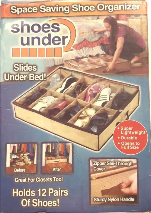SPACE SAVING SHOE ORGANISER holds 12 pairs of shoes