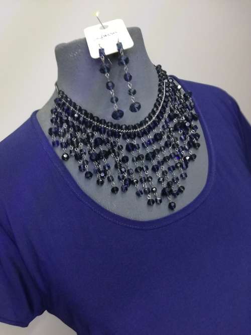 LADIES FORMAL DRESS - Navy Blue / SIZE 46-48 (XXL)