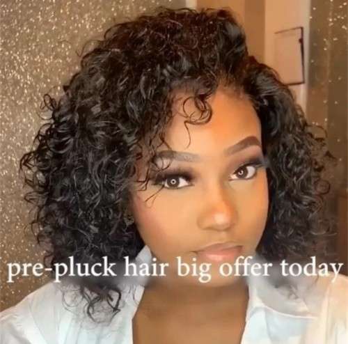 Human Hair Investment WIG / 200% Double Volume / Brazilian 370 Water Wave Lace Front - BROWN 14`