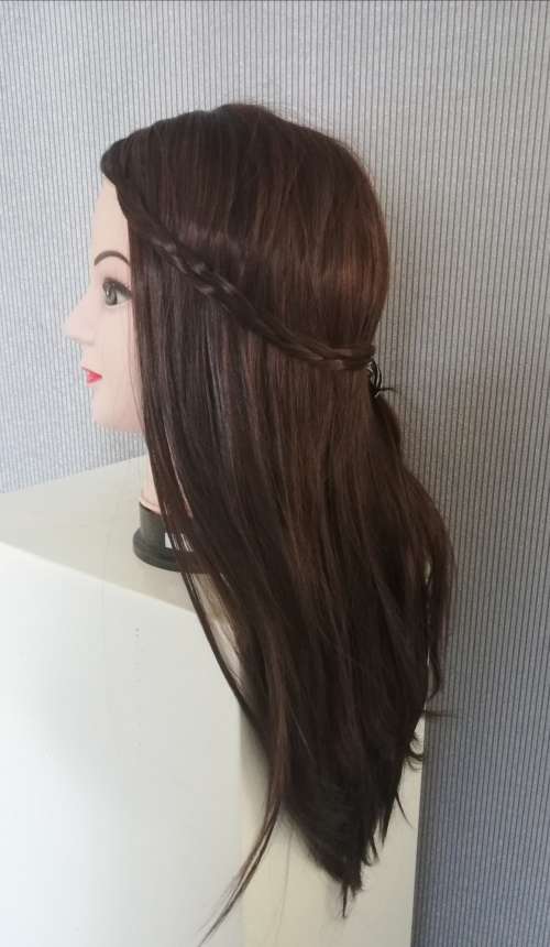 WIG / 200% Extra Thick / Long Straigt Hair - DARK BROWN 24 inch