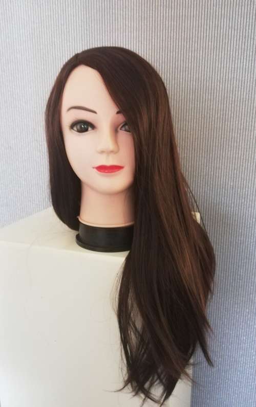 WIG / 200% Extra Thick / Long Straigt Hair - DARK BROWN 24 inch