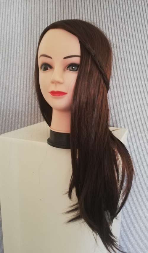 WIG / 200% Extra Thick / Long Straigt Hair - DARK BROWN 24 inch