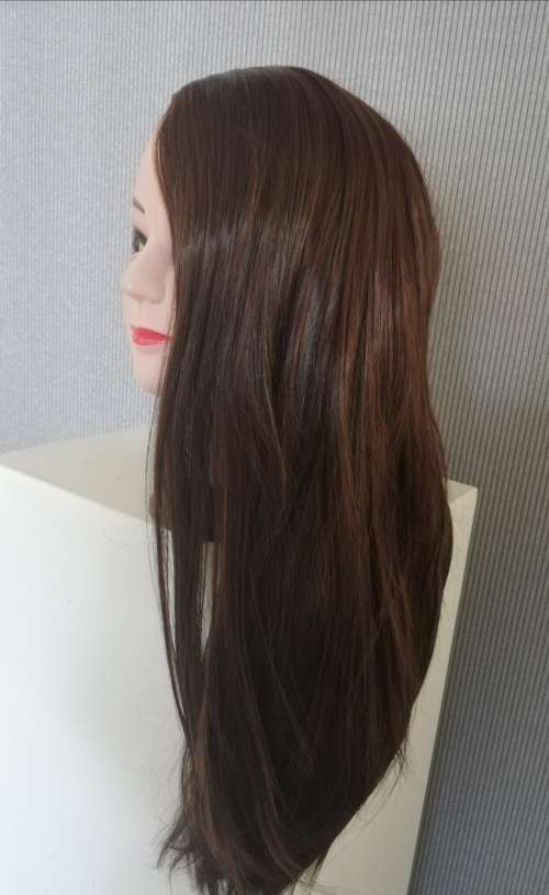 WIG / 200% Extra Thick / Long Straigt Hair - DARK BROWN 24 inch