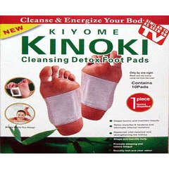 2 x PACKS OF KINOKI detox foot pads (2 X packs of 10 cleansing detox foot pads)