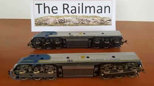 Rivarossi E-8 A & B and Diesel Locomotive - Delaware & Hudson