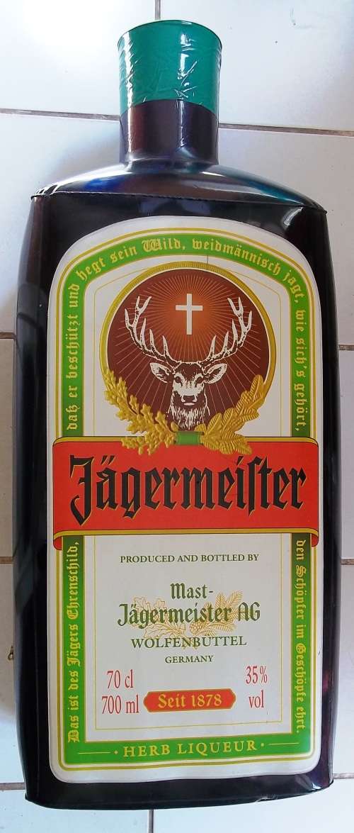 JAGERMEISTER BLOW UP PROMOTIONAL DISPLAY BOTTLE - 98 CM TALL