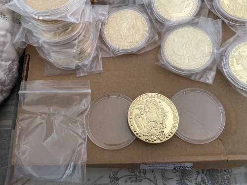 12 Zodiac coins each layered in 24KT gold bid for all 12
