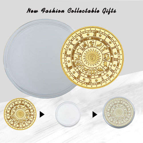 12 Zodiac coins each layered in 24KT gold bid for all 12