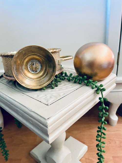 Vintage VIKING sailing SHIP Moon Flask Shaped Brass Copper Jug pitcher Nautical