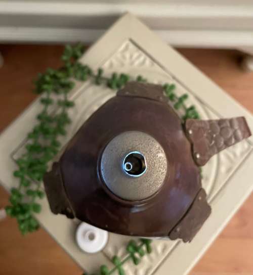 Vintage Brass/Glass Musical Decanter Liquor Music Box playing song `How Dry I Am`