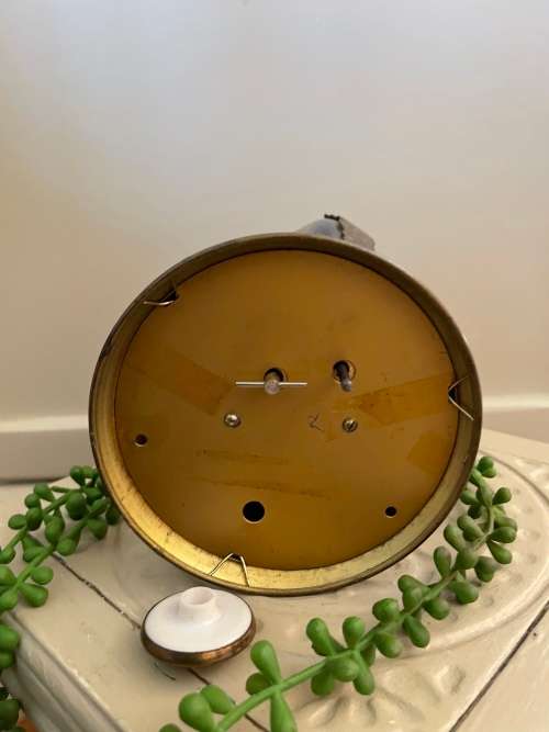 Vintage Brass/Glass Musical Decanter Liquor Music Box playing song `How Dry I Am`