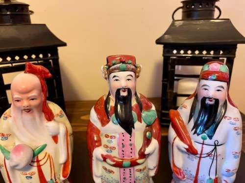 The three feng shui gods of wealth are Fuk, Luk, and Sau