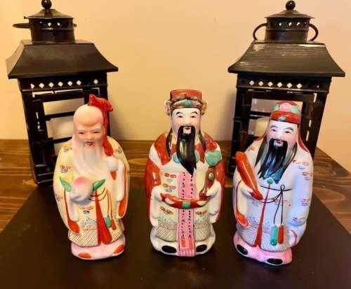 The three feng shui gods of wealth are Fuk, Luk, and Sau