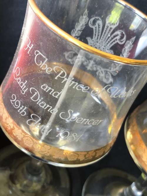 Royal memorabilia glasses(MIS556)