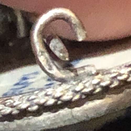 Delft sterling silver brooch