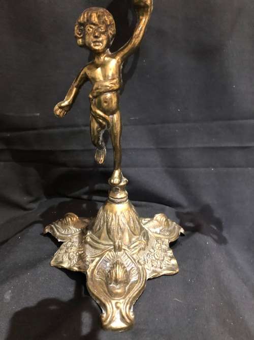 Baroque brass candelabra cherub(BRS91)