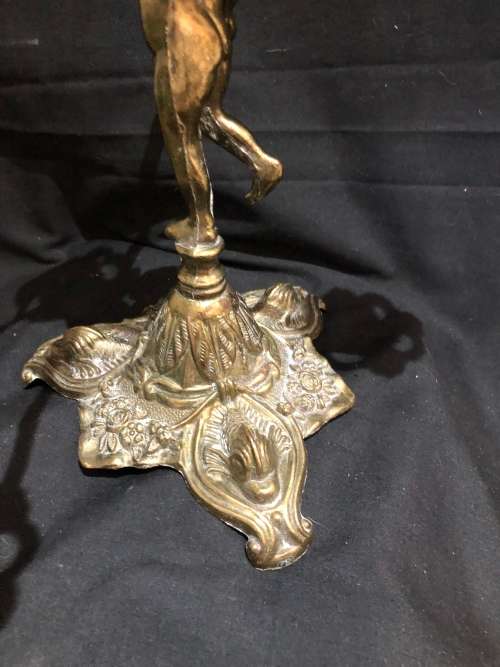 Baroque brass candelabra cherub(BRS91)