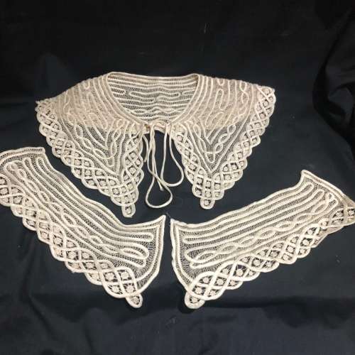 Crochet Victorian collar and cuffs set